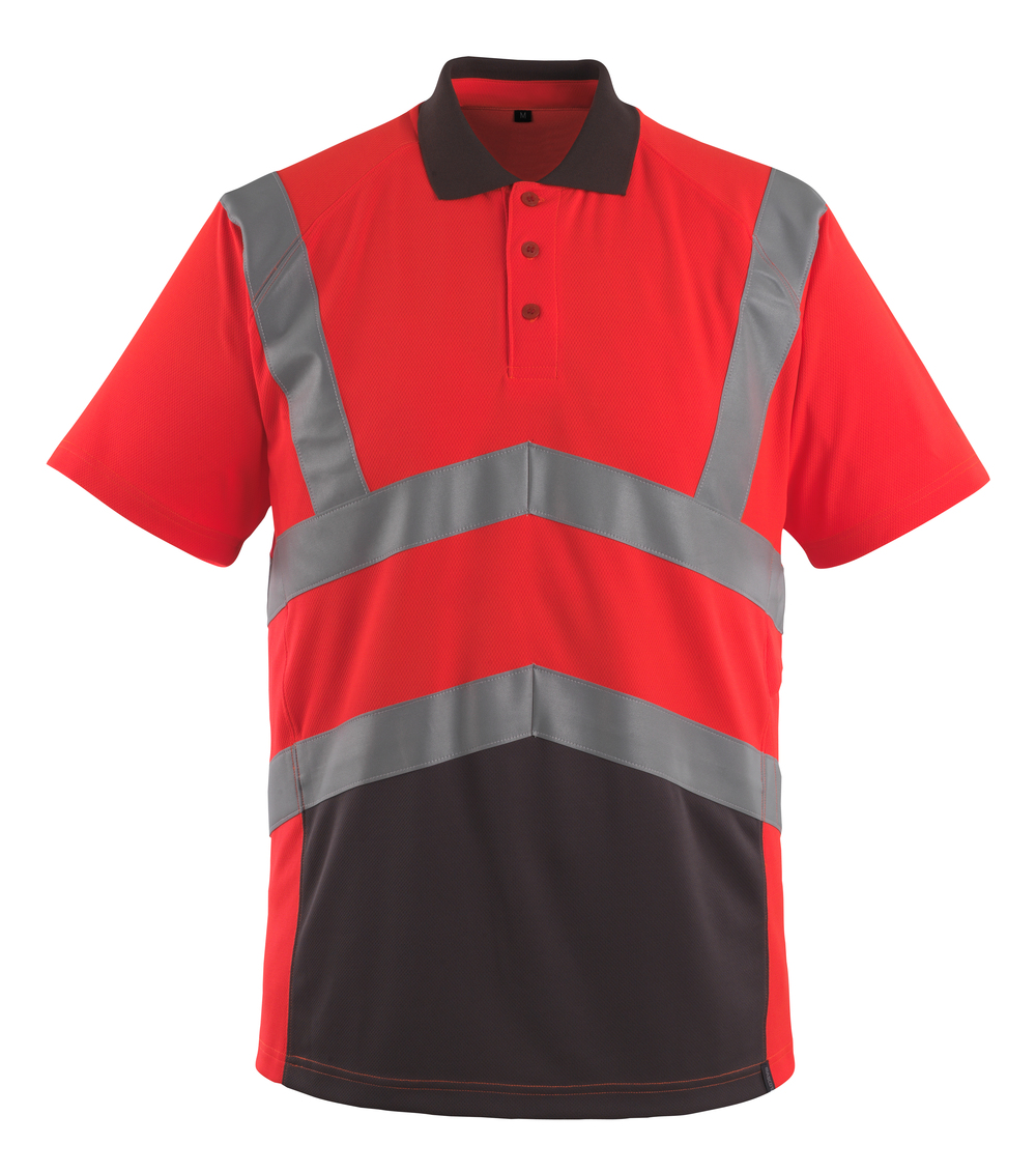 MASCOT-Warnschutz, Warnschutz T-Shirt, Anadia,  140 g/m², rot/dunkelanthrazit

