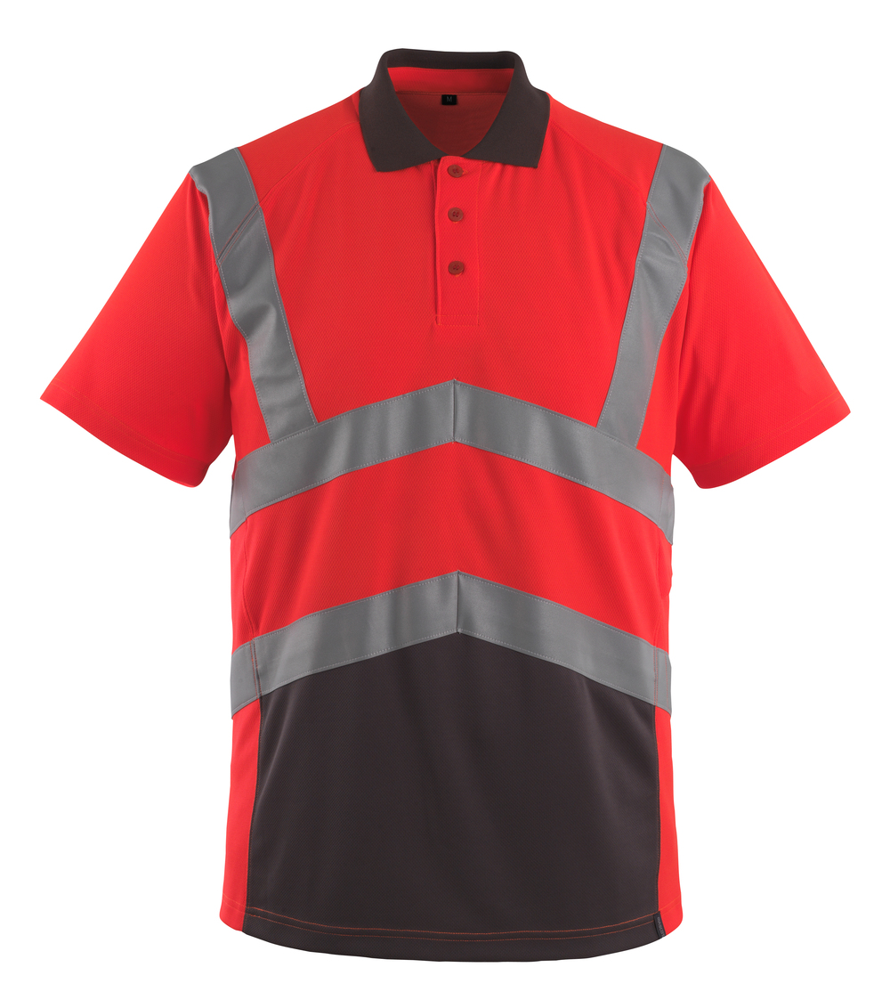 MASCOT-Warnschutz, Warnschutz T-Shirt, Anadia,  140 g/m², rot/dunkelanthrazit