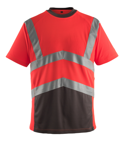 MASCOT-Workwear-Warn-Schutz-T-Shirt  GANDRA, rot/anthrazit