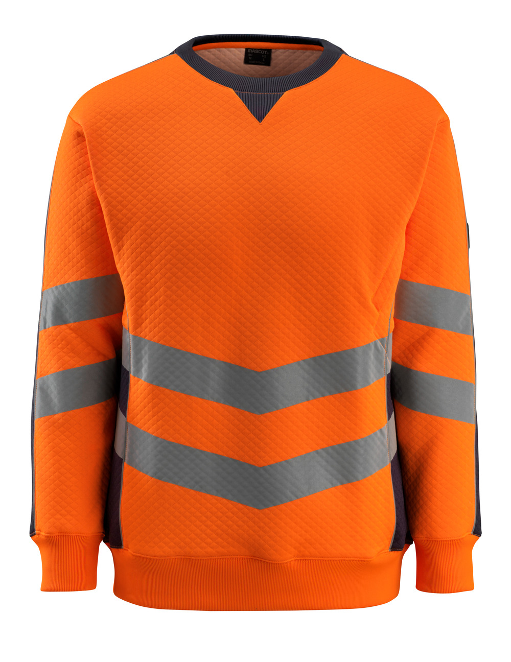 MASCOT-Warnschutz, Warn-Sweatshirt, Wigton,  310 g/m², orange/schwarzblau