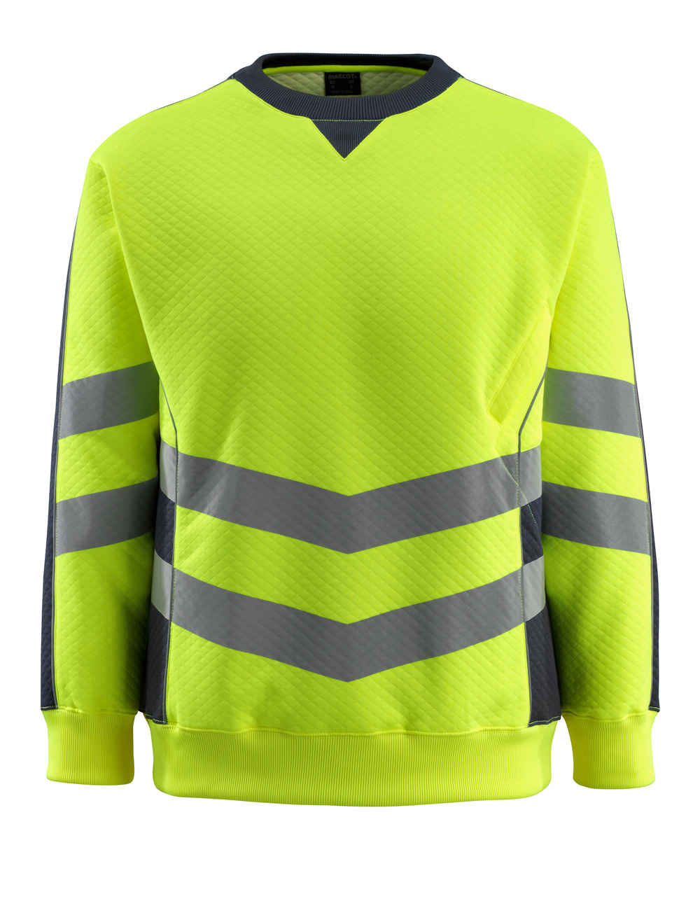 MASCOT-Warnschutz, Warn-Sweatshirt, Wigton,  310 g/m², gelb/schwarzblau