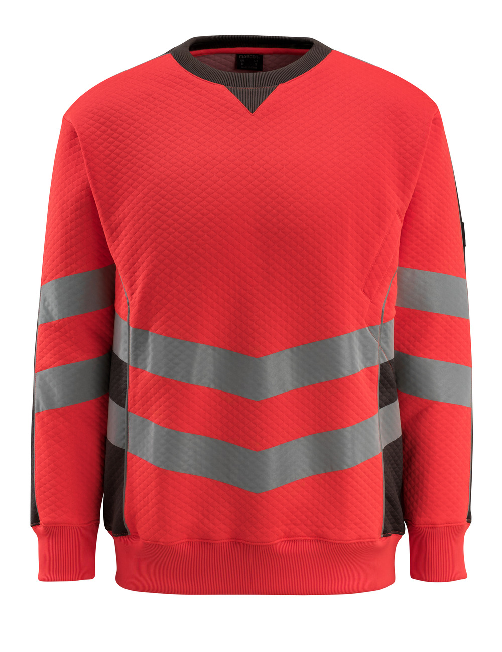 MASCOT-Warnschutz, Warn-Sweatshirt, Wigton,  310 g/m², rot/dunkelanthrazit

