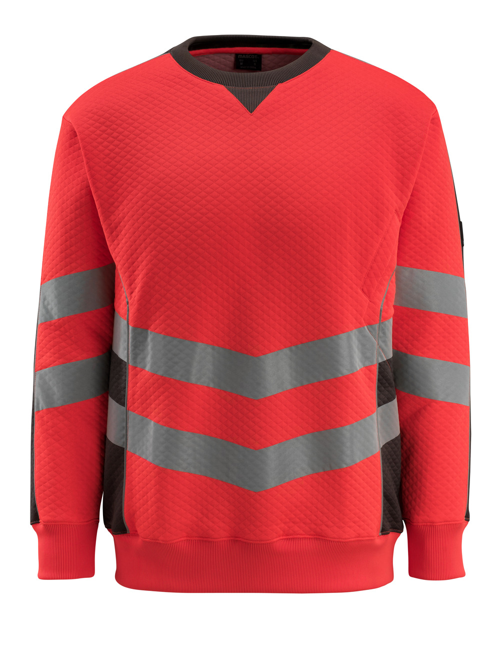 MASCOT-Warnschutz, Warn-Sweatshirt, Wigton,  310 g/m², rot/dunkelanthrazit