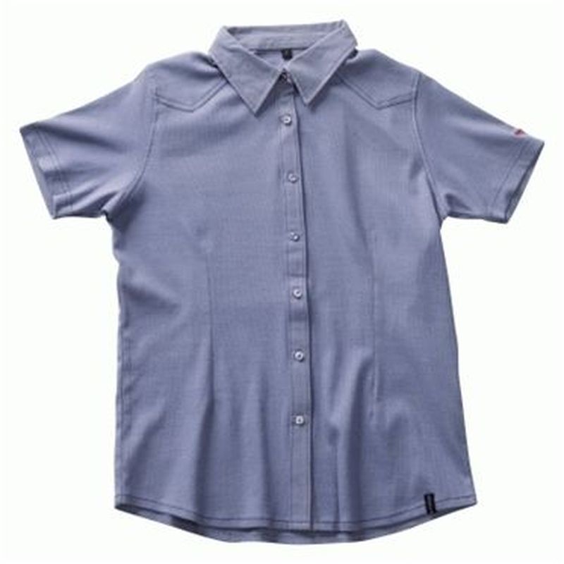 Gr.M MASCOT Damen-Bluse, VATIO, 1/2-Arm, MG230, blaugrau