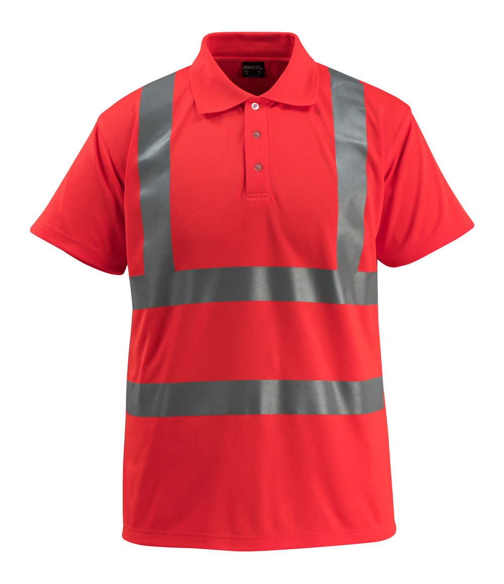 MASCOT-Warnschutz-Polo-Shirt, Bowen, SAFE LIGHT, warnrot