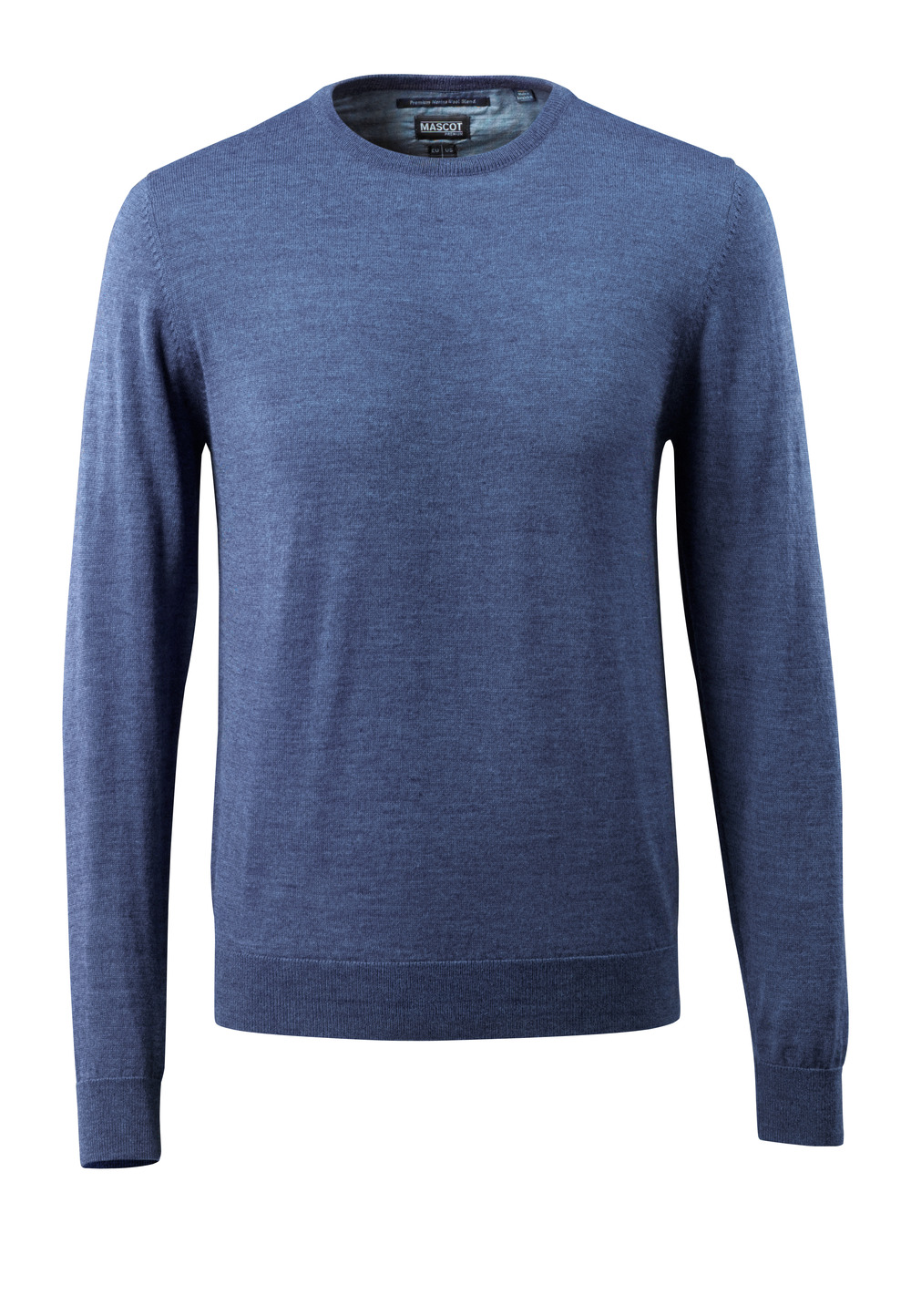 MASCOT-Kälteschutz, Strickpullover, 240 g/m², blau-meliert