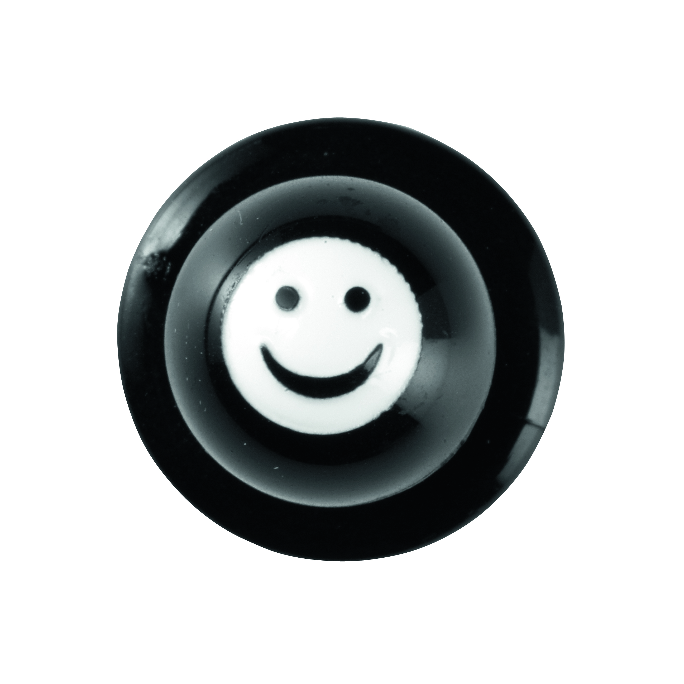 LEIBER-Jobwear, Kugel-Knöpfe, Smiley/schwarz, 1 Pack á 12 St