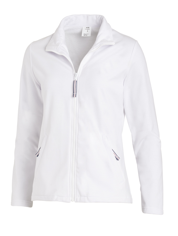 LEIBER-Jobwear, Damen-Sweatjacke, Arbeits-Berufs-Jacke, weiß
