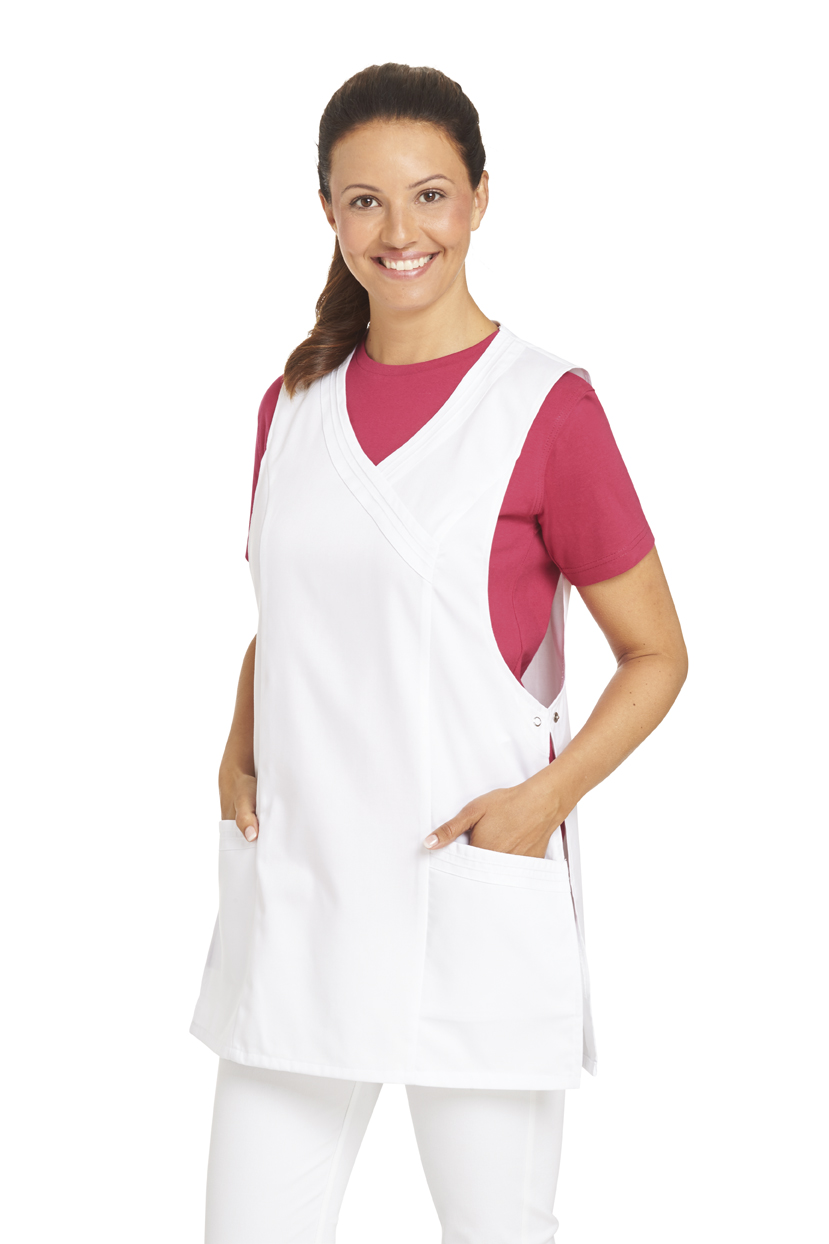 LEIBER-Jobwear, Überwurfschürze, Arbeits-Berufs-Schürze, weiß