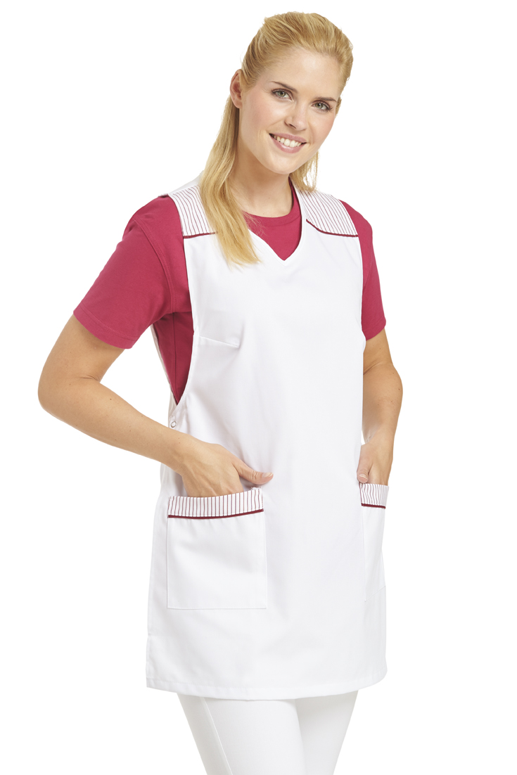 LEIBER-Jobwear, Überwurfschürze, Arbeits-Berufs-Schürze, weiß