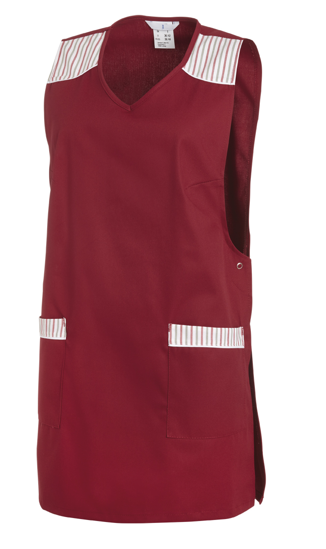 LEIBER-Jobwear, Überwurfschürze, Arbeits-Berufs-Schürze, bordeaux