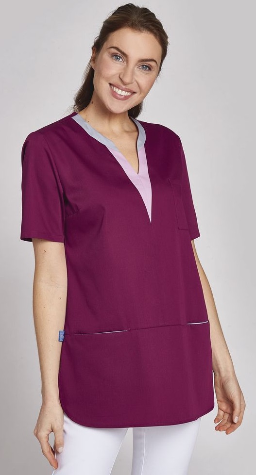 LEIBER-Jobwear, Damen-Schlupfkasack, beere/lavendel