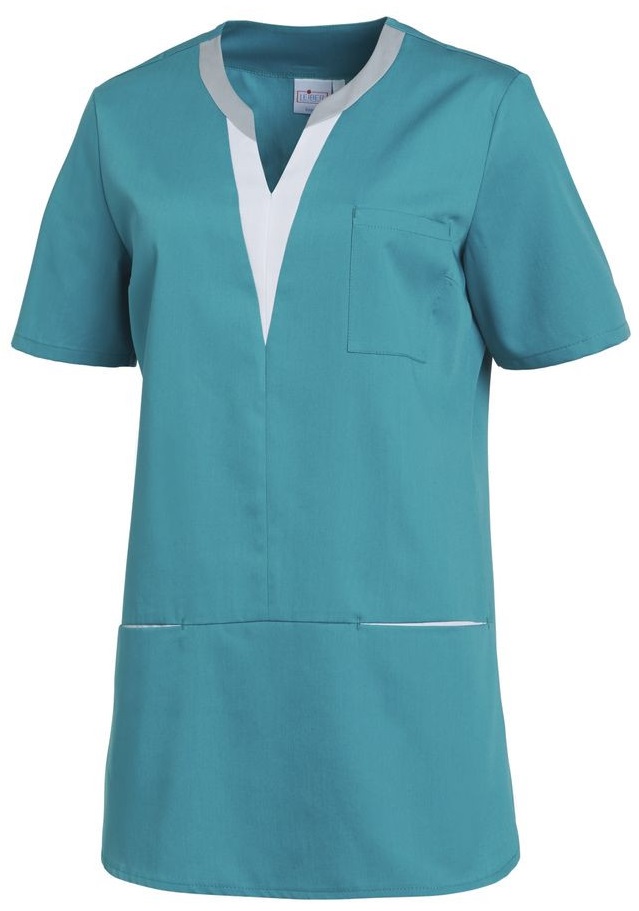 LEIBER-Jobwear, Damen-Schlupfkasack, petrol/weiss