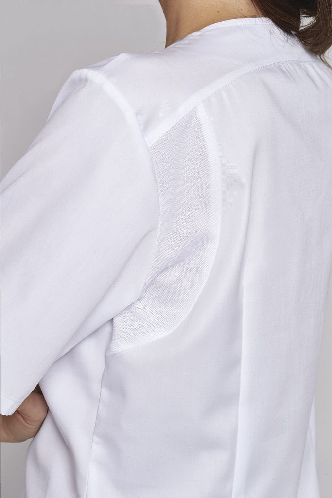 LEIBER-Jobwear, Damen-Schlupfkasack, weiss/silbergrau