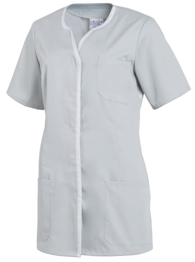 LEIBER-Jobwear, Damen-Kasack, silbergrau/weiss