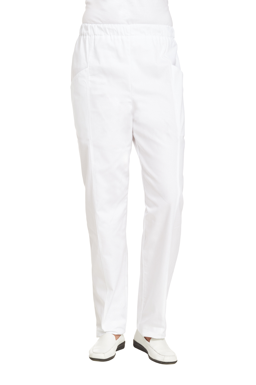 LEIBER-Jobwear, Damen-Arbeits-Berufs-Hose, Bundhose, Comfort-Style weiß, 80cm