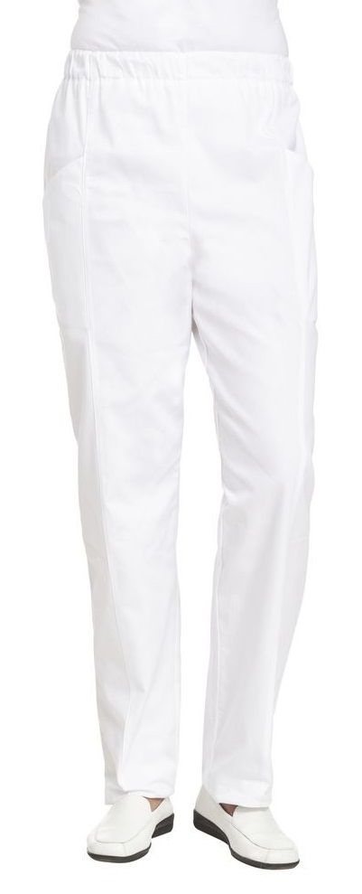 LEIBER-Jobwear, Damen-Arbeits-Berufs-Hose, Bundhose, Comfort-Style weiß, 75cm