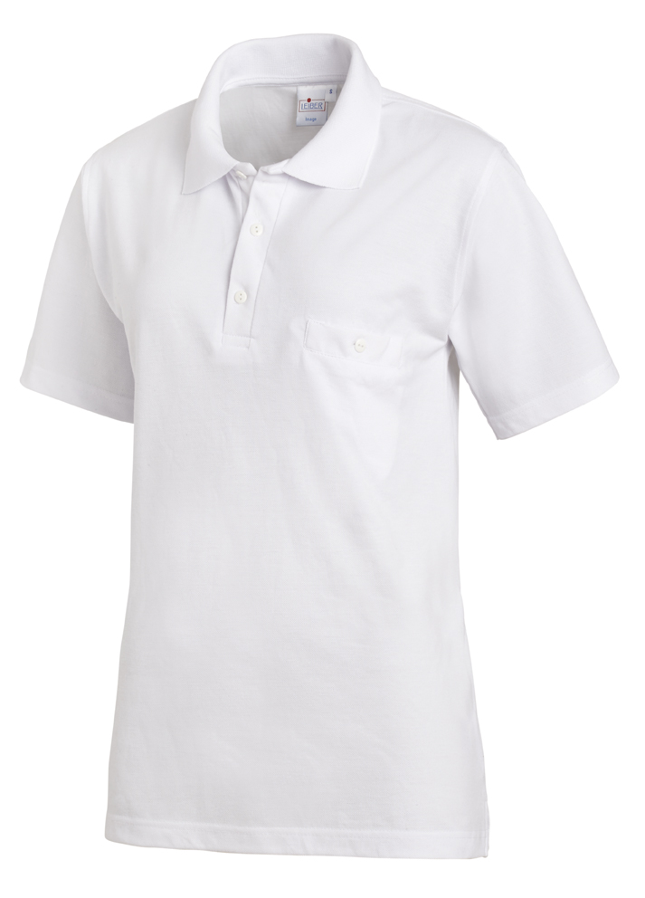 LEIBER-Jobwear, Food-HACCP-Arbeits-Berufs-Polo-Shirt 1/2 Arm weiß
