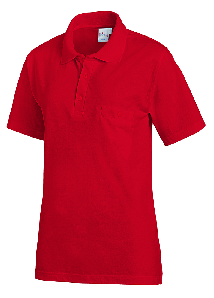 LEIBER-Jobwear, Poloshirt, Arbeits-Shirt, 1/2 Arm, rot