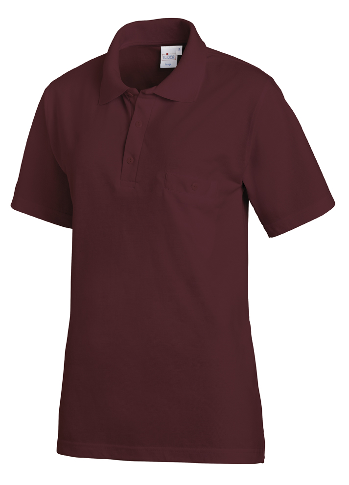 LEIBER-Jobwear, Poloshirt, Arbeits-Shirt, 1/2 Arm, bordeaux