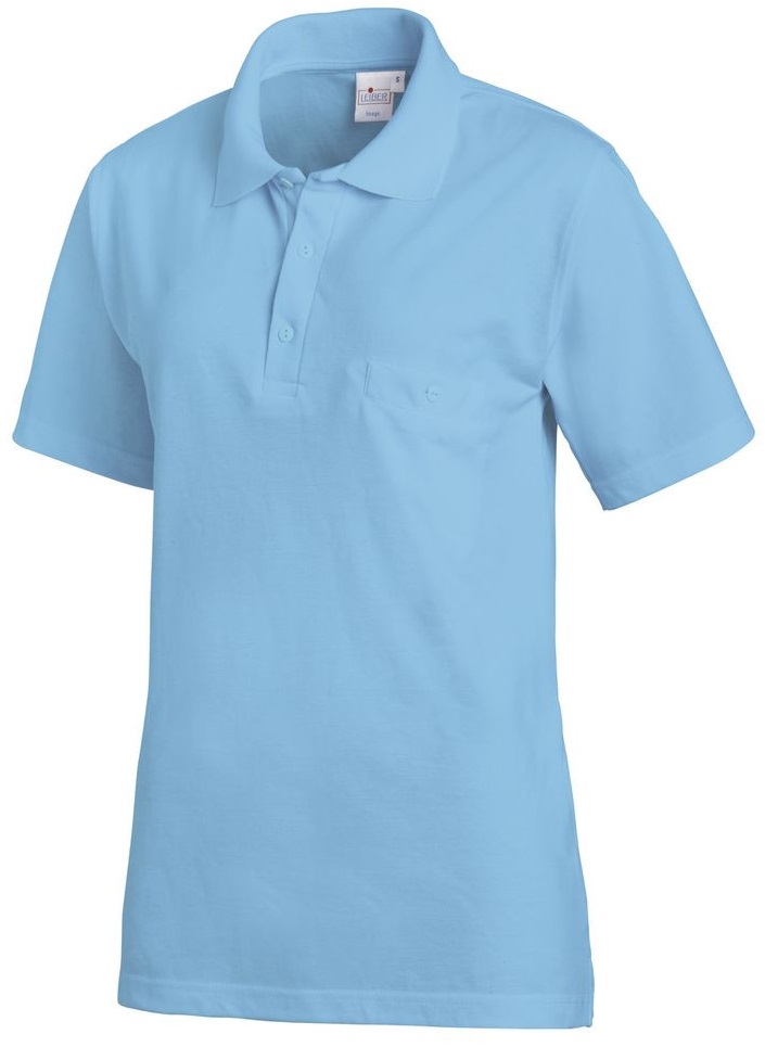 LEIBER-Polo-Shirt, ozeanblau