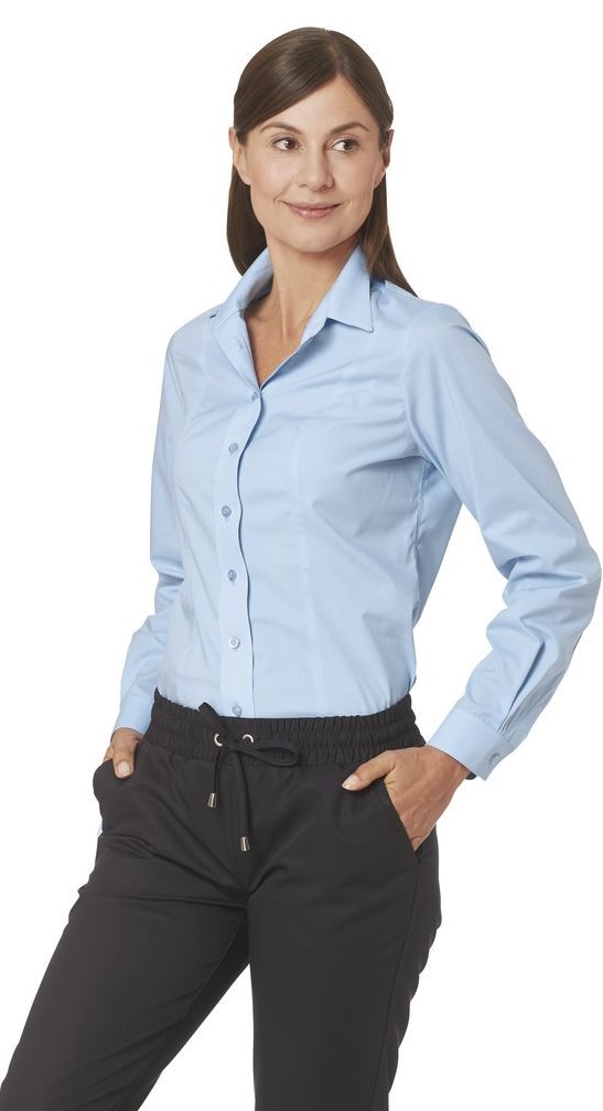 LEIBER-Jobwear, Damenbluse, Arbeits-Bluse, ca. 125 g/m², hellblau