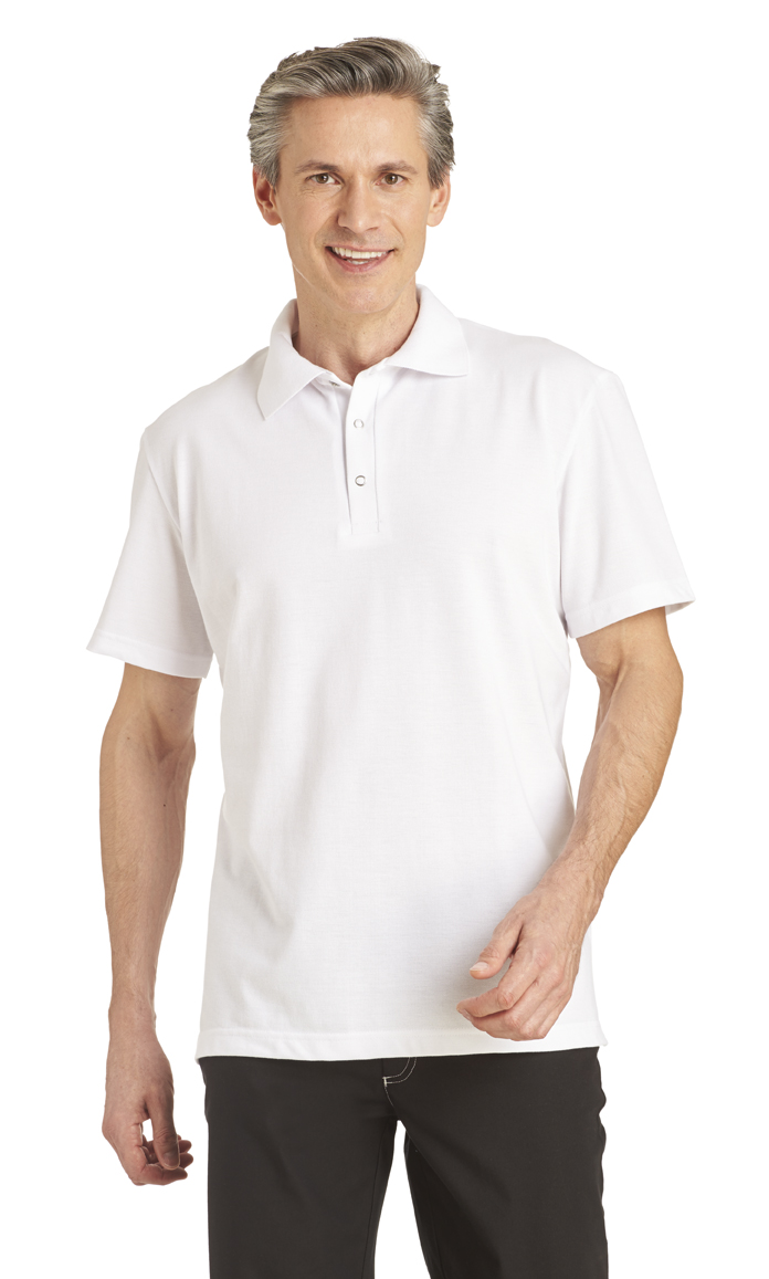 LEIBER-Jobwear, Food-Arbeits-Berufs-Polo-Shirt 1/2 Arm weiß