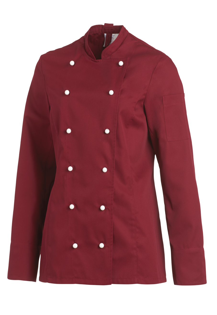 LEIBER-Jobwear, Damen-Kochjacke, ca. 190g/m², bordeaux