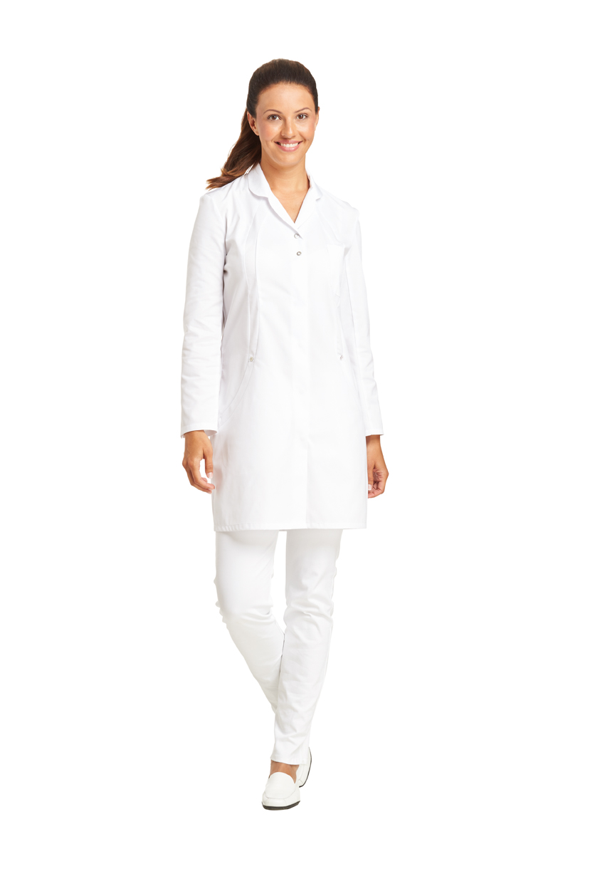 LEIBER-Jobwear, Damen-Arbeits-Mantel, Berufsmantel, Kittel, ca. 180 g/m², weiß
