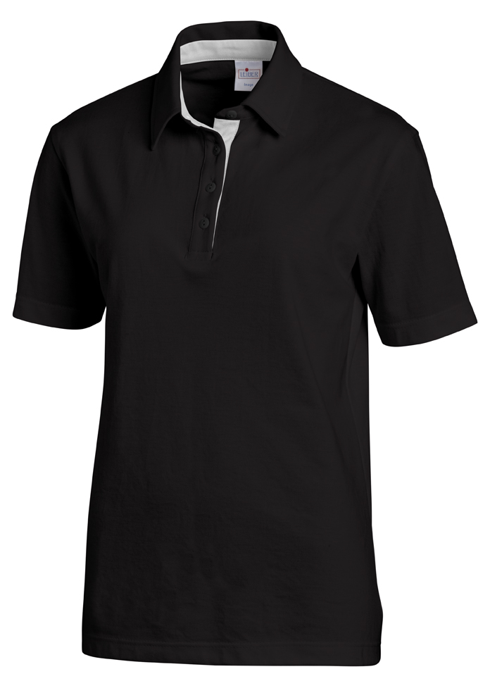 LEIBER-Jobwear, Poloshirt, Arbeits-Berufs-Shirt, Damen & Herren, ca. 220g/m², schwarz/silber