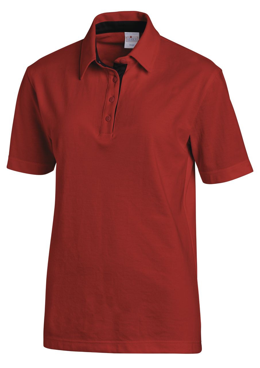 LEIBER-Jobwear, Poloshirt, Arbeits-Berufs-Shirt, Damen & Herren, ca. 220g/m², rot/schwarz