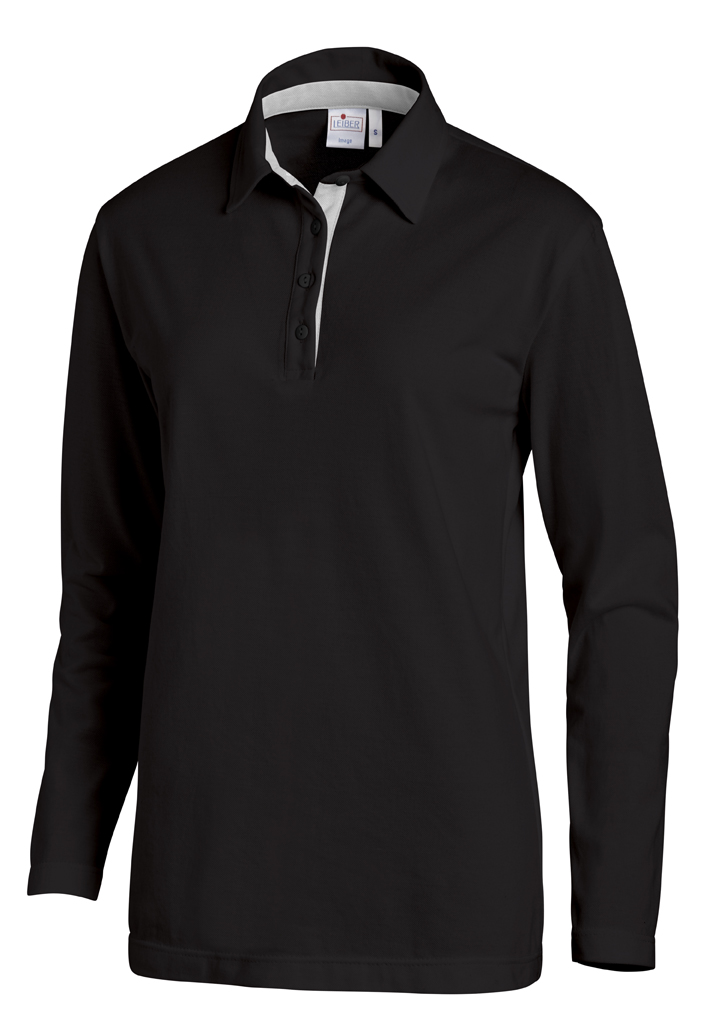 LEIBER-Jobwear, Poloshirt, Arbeits-Berufs-Shirt, Damen & Herren, 1/1 Arm, ca. 220g/m², schwarz/silber