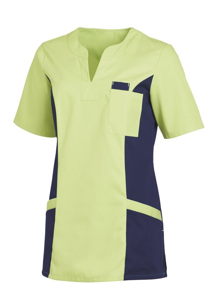 LEIBER-Jobwear, Damen-Schlupfjacke, Arbeits-Berufs-Jacke, 1/2 Arm, 210 g/m², hellgrün/marine