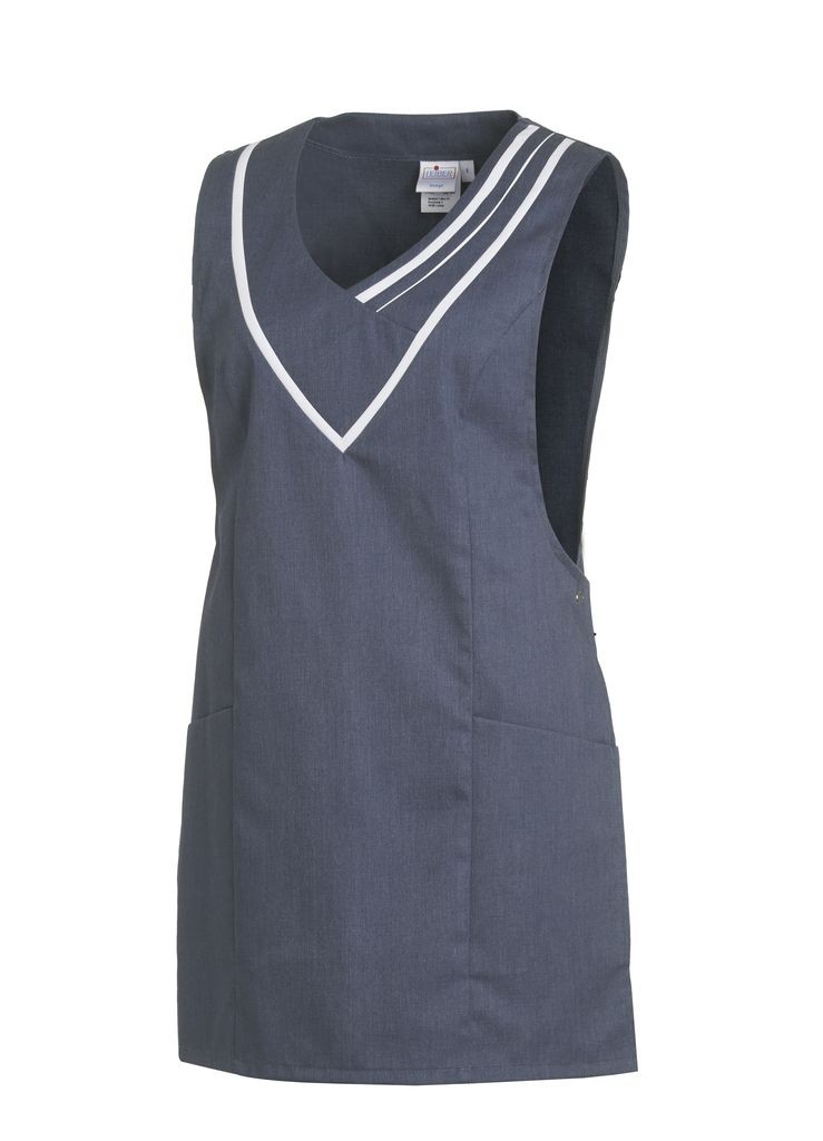 LEIBER-Jobwear, Überwurfschürze, Arbeits-Berufs-Schürze, 215 g/m², denimblue/weiß