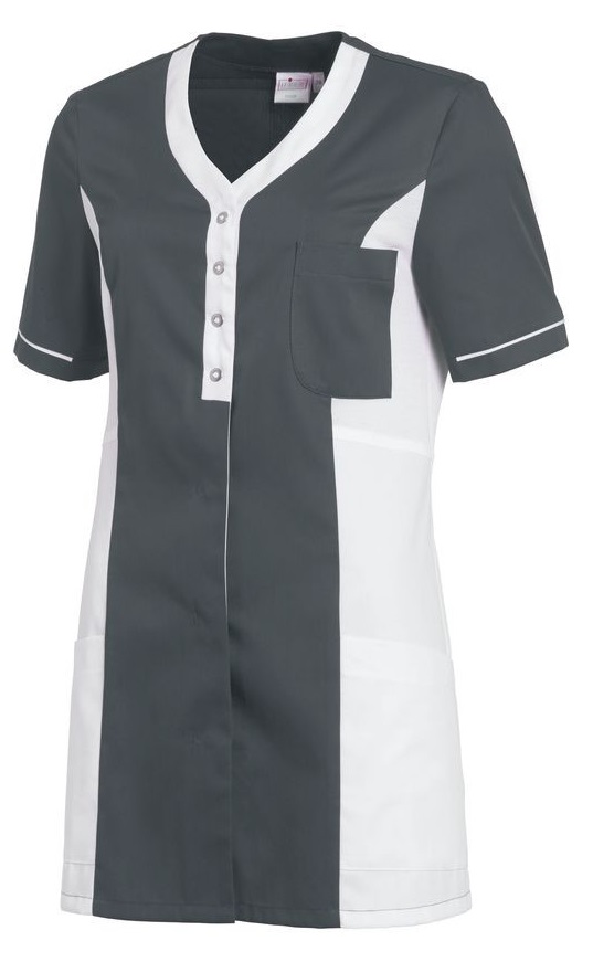 LEIBER-Jobwear, Damen-Hosenkasack, 1/2 Arm, anthrazit/weiß
