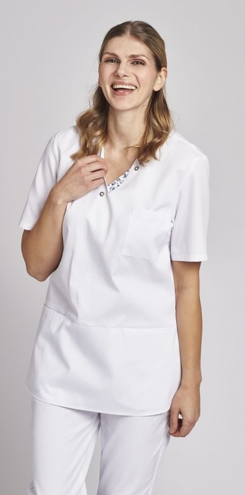 LEIBER-Jobwear, -Damen-Schlupfjacke, 1/2 Arm, weiß