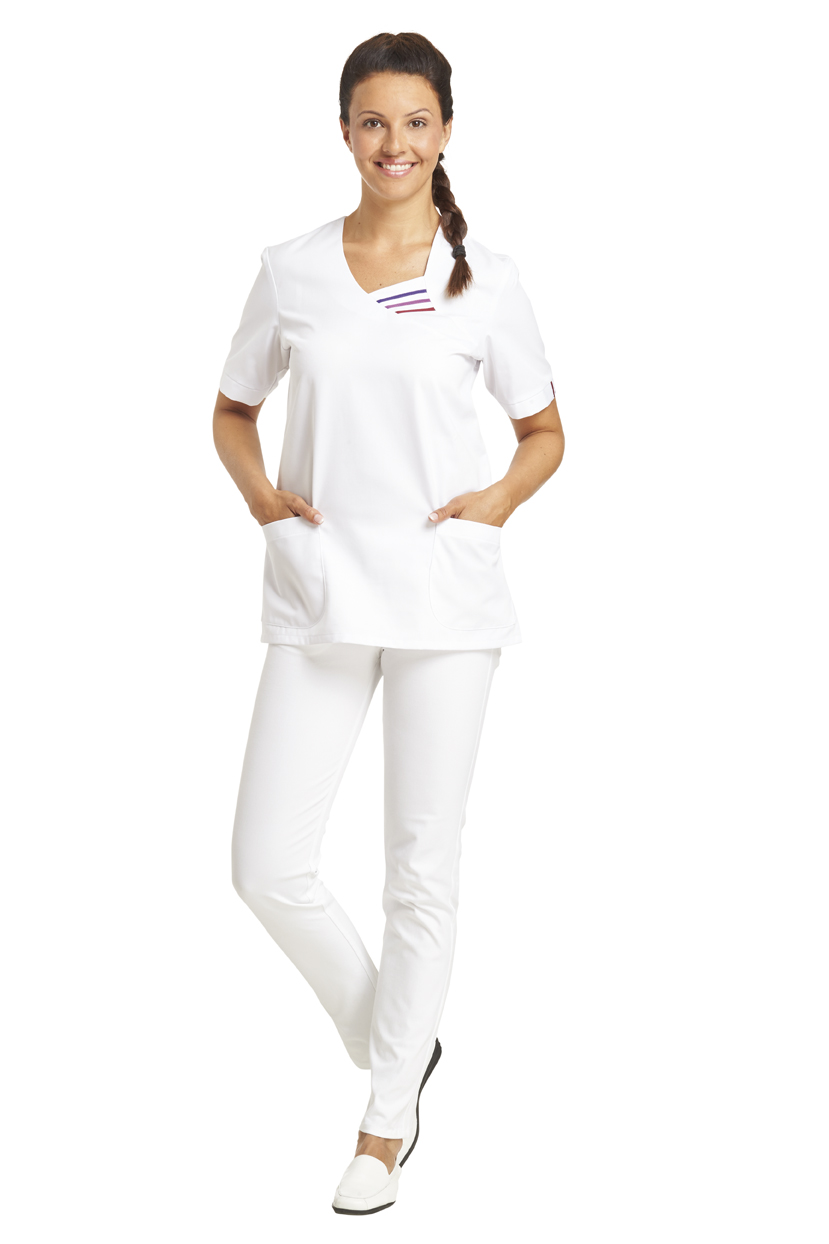 LEIBER-Jobwear, Damen-Schlupfjacke, Arbeits-Berufs-Jacke, 1/2 Arm, weiß