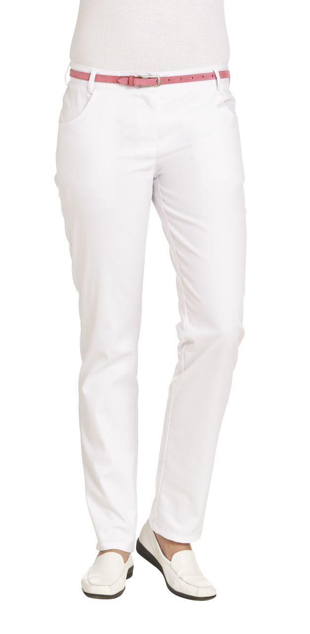 LEIBER-Jobwear, Damen-Arbeits-Berufs-Hose, Bundhose, Länge ca. 88 cm, ca. 225 g/m², weiss