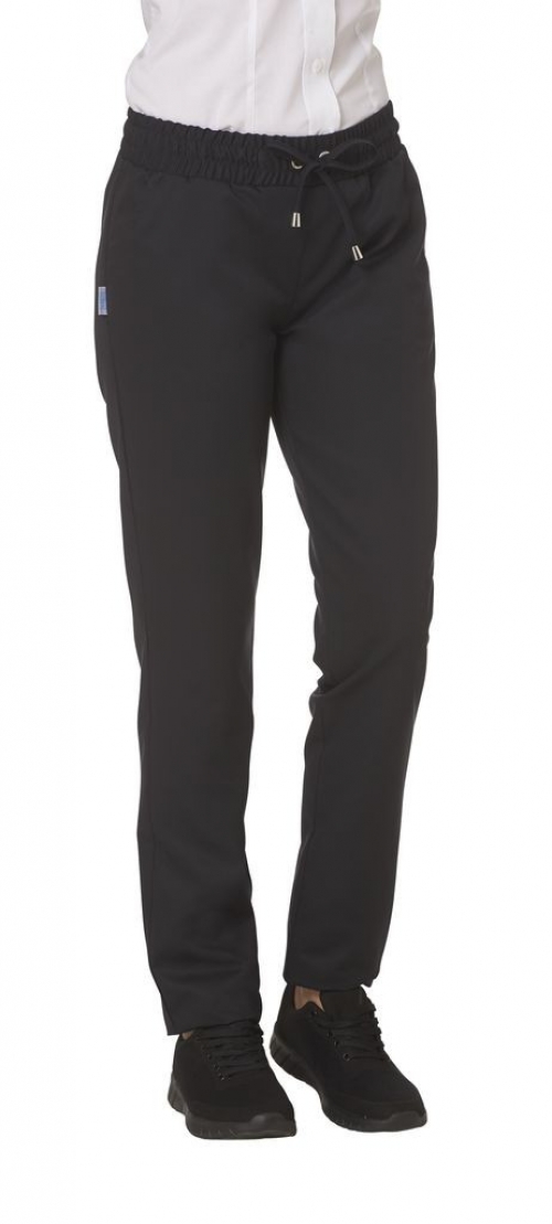 LEIBER-Jobwear, Damen-Arbeits-Berufs-Hose, Bundhose, Rundumgummibund, 190 g/m², schwarz
