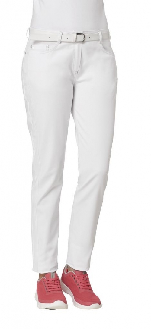 LEIBER-Jobwear, Damen-Arbeits-Berufs-Hose, Bundhose, Schrittlänge: ca. 80 cm, 290 g/m², weiß