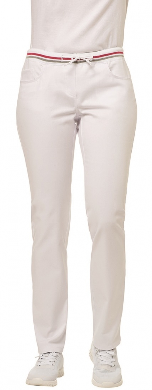 LEIBER-Jobwear, Damen-Arbeits-Berufs-Hose, Bundhose, 270 g/m², weiß