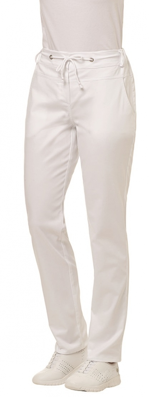 LEIBER-Jobwear, Damen-Arbeits-Berufs-Hose, Bundhose, 220 g/m², weiß