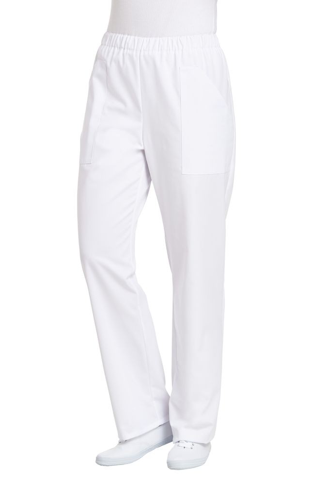 LEIBER-Jobwear, Damen-Arbeits-Berufs-Hose, Bundhose, Comfort-Style, weiß, 75cm