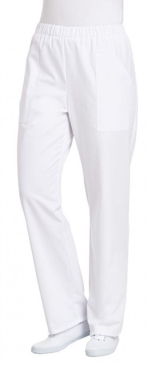 LEIBER-Jobwear, Damen-Arbeits-Berufs-Hose, Bundhose, Comfort-Style, weiß, 80cm