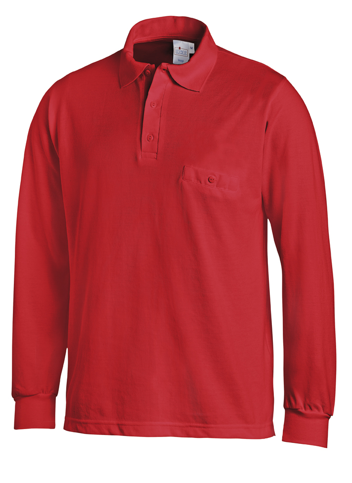 LEIBER-Jobwear, Poloshirt, Arbeits-Berufs-Shirt, 1/1 Arm, rot