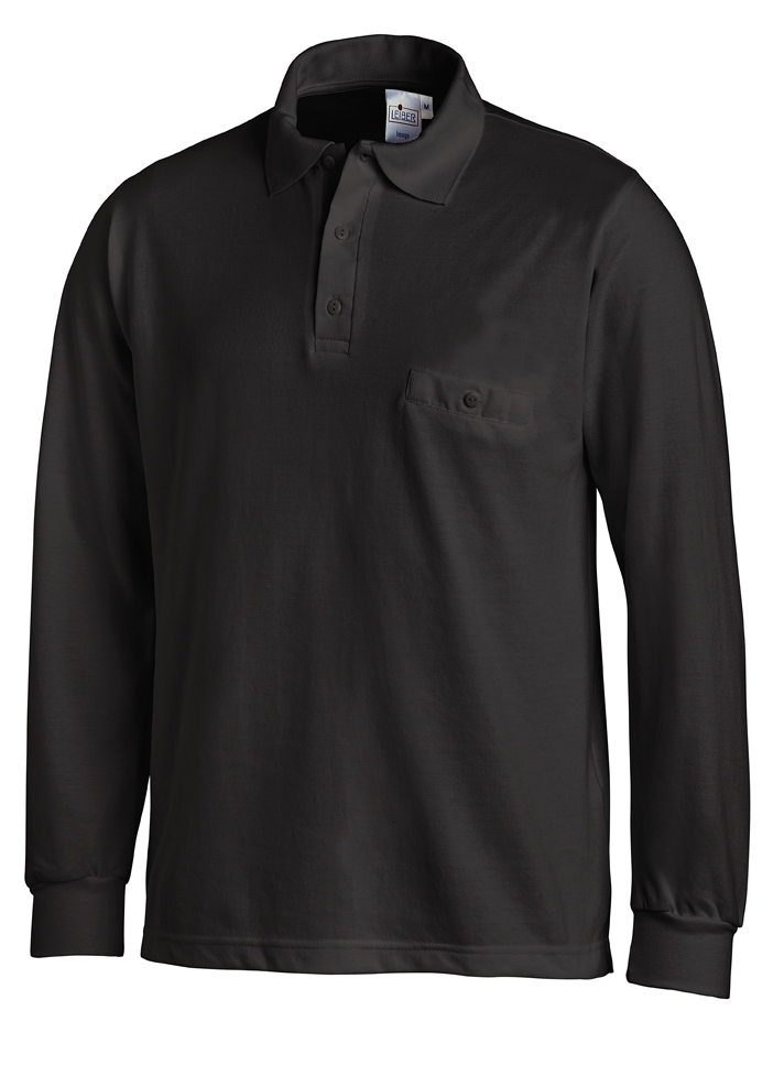 LEIBER-Jobwear, Poloshirt, Arbeits-Berufs-Shirt, 1/1 Arm, schwarz