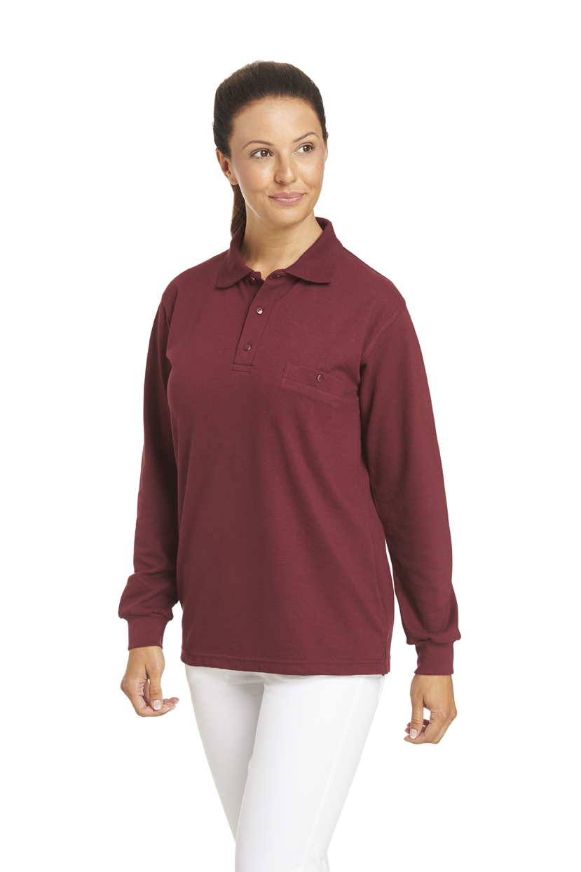 LEIBER-Jobwear, Poloshirt, Arbeits-Berufs-Shirt, 1/1 Arm, bordeaux