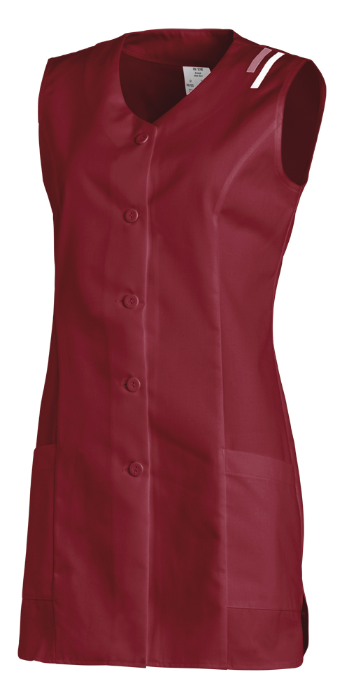 LEIBER-Jobwear, Longkasack, Arbeits-Berufs-Kasack, ohne Arm, bordeaux