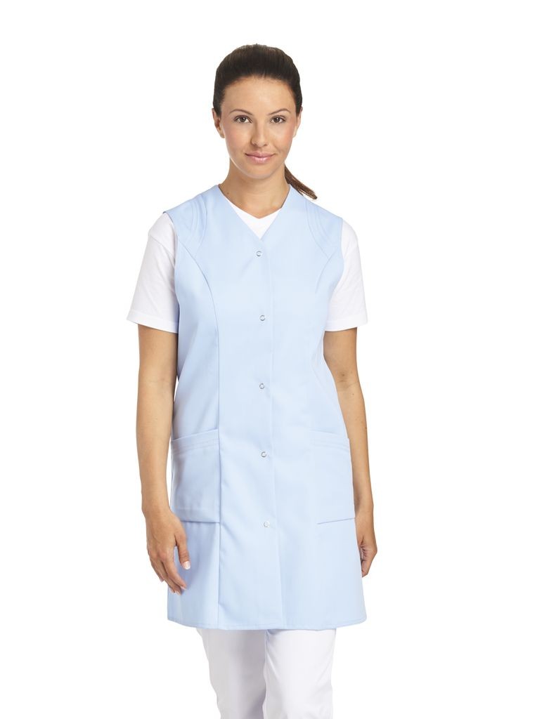 LEIBER-Jobwear, 7/8-Kasack, Arbeits-Berufs-Kasack, ohne Arm, hellblau