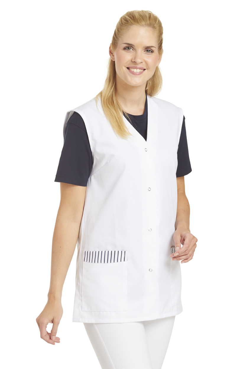 LEIBER-Jobwear, Westenkasack, Arbeits-Berufs-Kasack, weiß